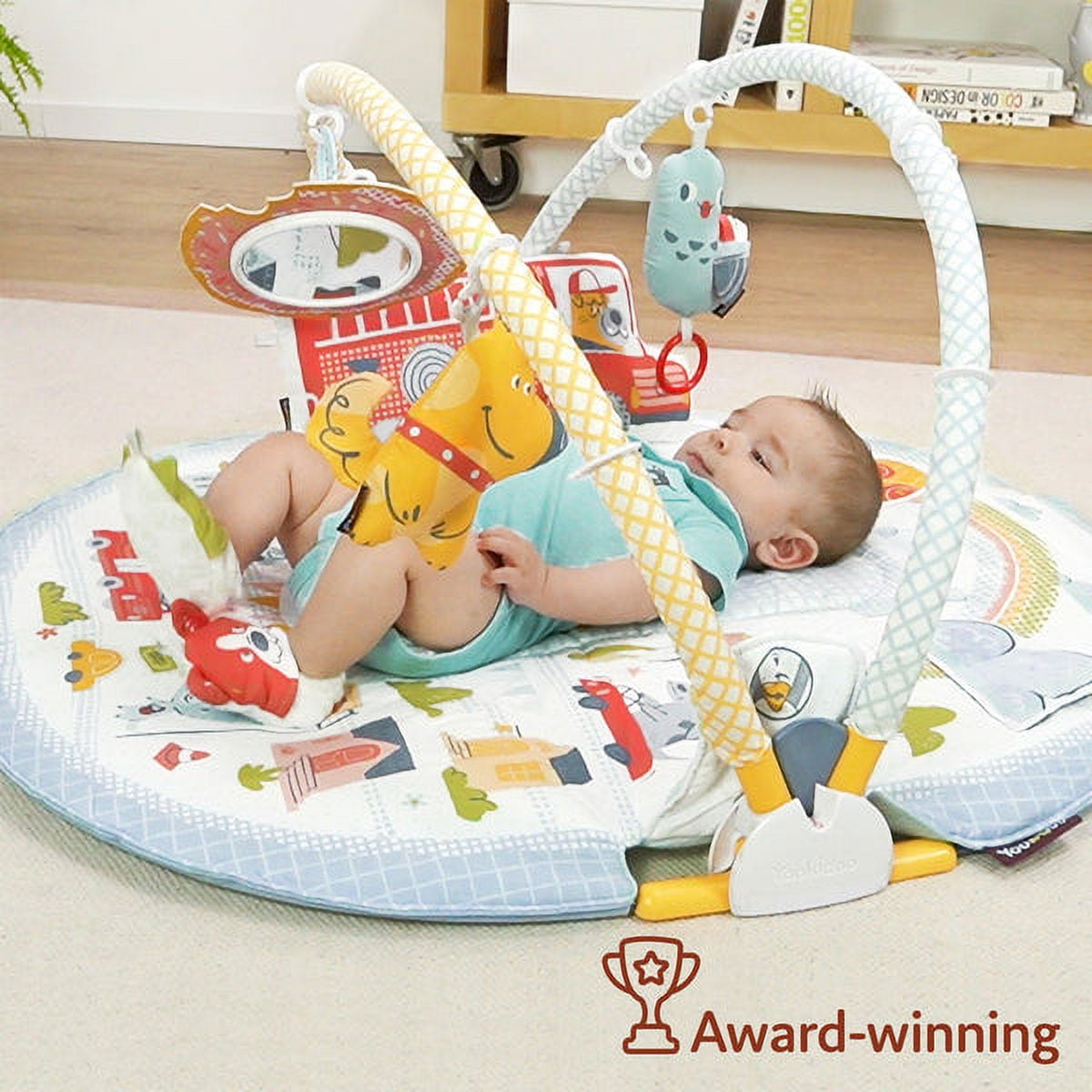 Yookidoo Baby Gym Urban Lay to sit-Up Playmat 3-in-1 Newborn Activity Center