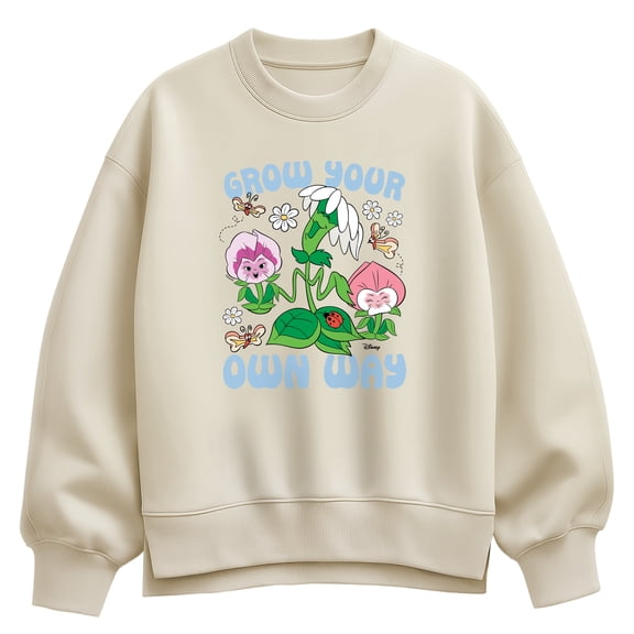 Alice in Wonderland - Grow Your Own Way - Women's Oversized Fleece Crew Sweatshirt