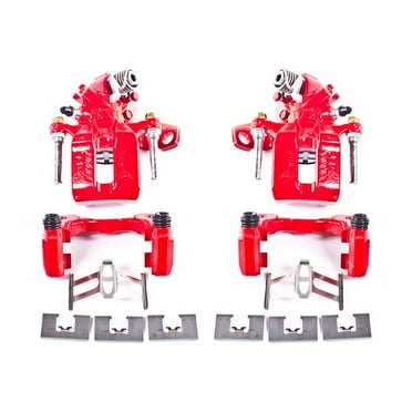 Power Stop Rear Pair of Red Powder Coated Calipers S3298