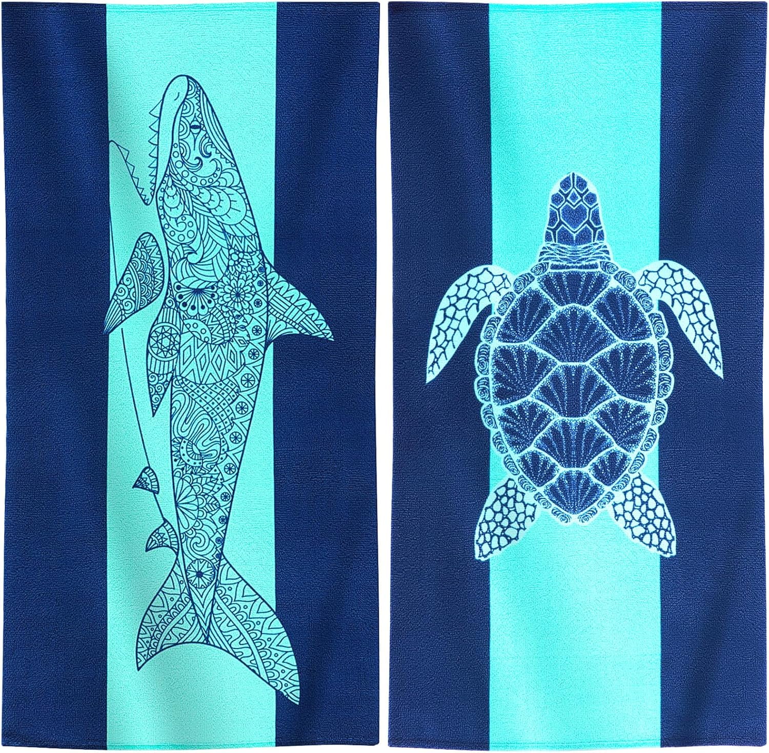 2 Packs Oversized Beach Towel Set 36 x 72 in Large Big Pool Camping Swim Clearance Soft Towels Travel Essentials Accessories Must Haves Vacation Necessities Adult Gifts