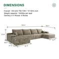 thumbnail image 6 of MAYEERTY 135" Camel Modern Modular Cloud Sectional No Assembly Comfort Large Camel Sofa, 6 of 8