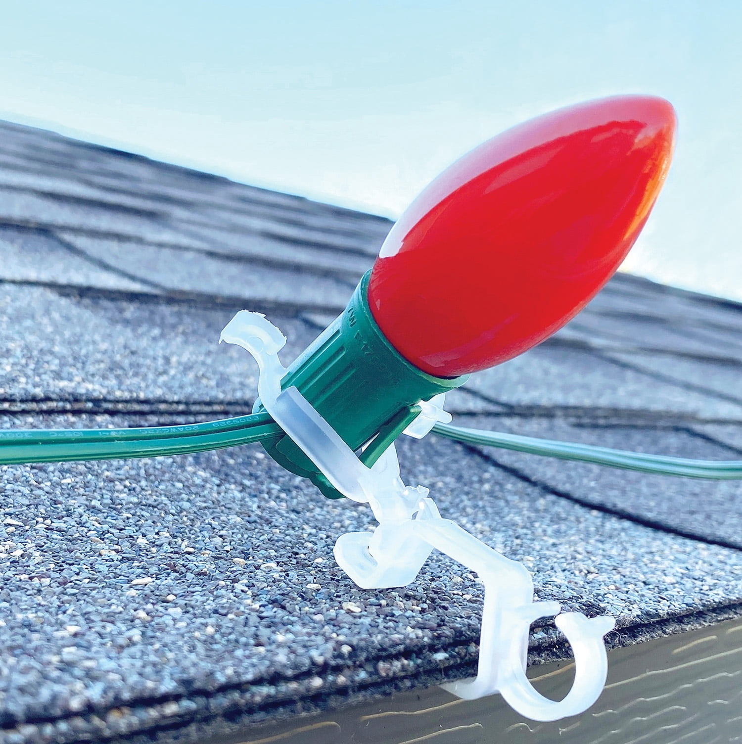 Multi-Directional Gutter/Shingle Christmas Light Clips, Clear, 50 Count, by Holiday Time
