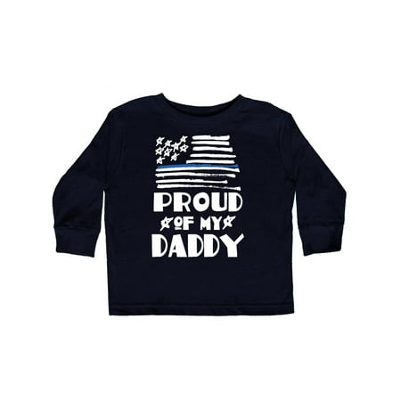 

Inktastic Police Officer Proud Of Daddy Law Enforcement Gift Toddler Boy or Toddler Girl Long Sleeve T-Shirt