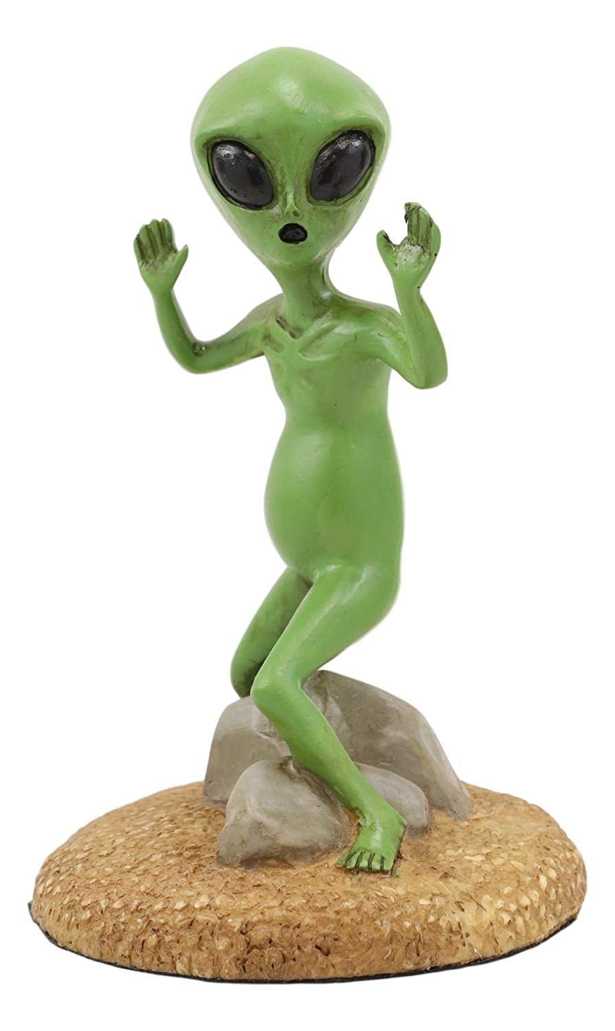 UFO Extraterrestrial Alien Sculpture Ornament Figurine Statue Tabletop Decor 
