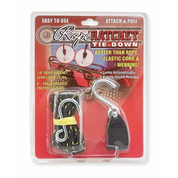 Rope Ratchet Rope Ratchet,Hook,6 ft.L,Polyester 10001