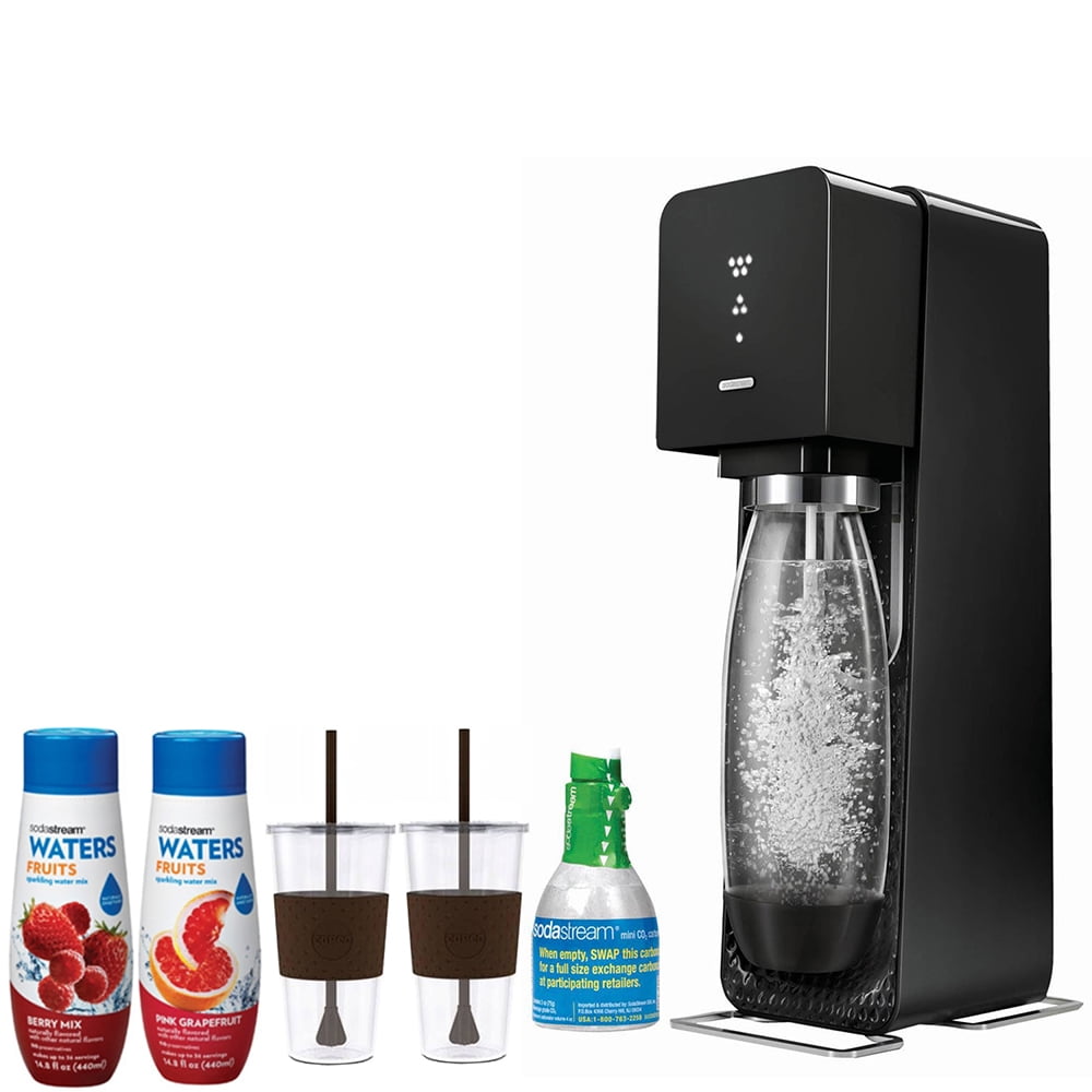 SodaStream Source Home Soda Maker Starter Kit, Black with 24 Ounce Togo
