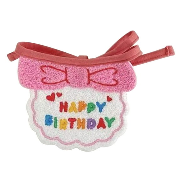 Gorro y bufanda para fiesta de cumpleaños para mascotas, baberos para perros y gatos, gorros de vestir para mascotas, babero, sombreros para gatos y toalla de saliva, acabado de lujo