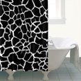thumbnail image 4 of Black and White Giraffe Pattern Shower Curtain 72"x72" ,Bathroom Decorative Shower Curtains Set with 12 Hooks,Modern Waterproof Washable Shower Curtain, 4 of 6