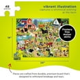 thumbnail image 4 of Crocodile Creek 48-Piece Jigsaw Floor Puzzle - Fun Floor Puzzles for Kids Ages 4-8 - Heavy-Duty Shaped Box for Storage - Day at the Farm - 18 x 24 inches Finished, 4 of 6