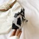 thumbnail image 3 of Bolso de mano con estampado de puntos de vaca para mujer, bolso de hombro pequeño para axilas (blanco), 3 of 9