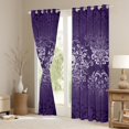 thumbnail image 3 of Homewish Gothic Skeleton Blackout Curtains Set of 2 (52x84 Each),Victorian Flower Window Curtains,Ppurple White Curtains and Drapes For Girls Boys,,Lightweight Room Decorative, 3 of 6