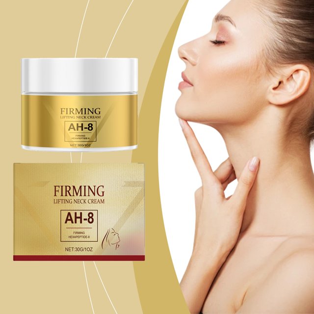 Fiudx Crema para Cuello, Rodillo Hidratante Profundo, Realafirmante y Suavizante, Crema Antiarrugas, Antiedad, para Mujeres Mayores de 30 Años, Portátil, 30 G
