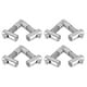 thumbnail image 1 of Perfiles de conector de anclaje, accesorios ocultos, estándar europeo 4040, ángulo arbitrario 0/180°, 4 Uds., 1 of 10