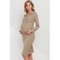 thumbnail image 2 of Ruched Button Down Bodycon Maternity Dress, 2 of 3