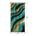 thumbnail image 5 of Teal Gold Marble Pattern Shower Curtain 36"x72" ,Bathroom Decorative Shower Curtains Set with 12 Hooks,Modern Waterproof Washable Shower Curtain, 5 of 6