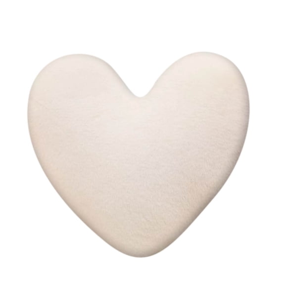 White Heart Shaped Cushion Plush Pillow for Sofa Car Home Decoration Gift Idea Valentine Birthday Soft Throw