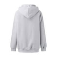 thumbnail image 5 of Essentials Hoodies for Women 2025 Long Sleeve Plain Oversized Hoodie with Pockets Hooded Sweatshirt Women Pullover, 5 of 6