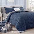 thumbnail image 6 of U by Bedsure King Reversible Comforter Set - 7 Pieces Navy Bedding, Bed in a Bag with Alternative Comforter, Sheets, Pillowcases & Shams, 6 of 7