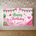 thumbnail image 7 of Pink Watermelon Happy Birthday Banner Colorful Party Decoration for Kids Celebration Summer Picnic, 7 of 7