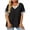 Black1, variant on Plus Size Tops for Women Oversized V Neck Criss Cross T-Shirt Color Block Casual Short Sleeve Blouse Summer Clothes
