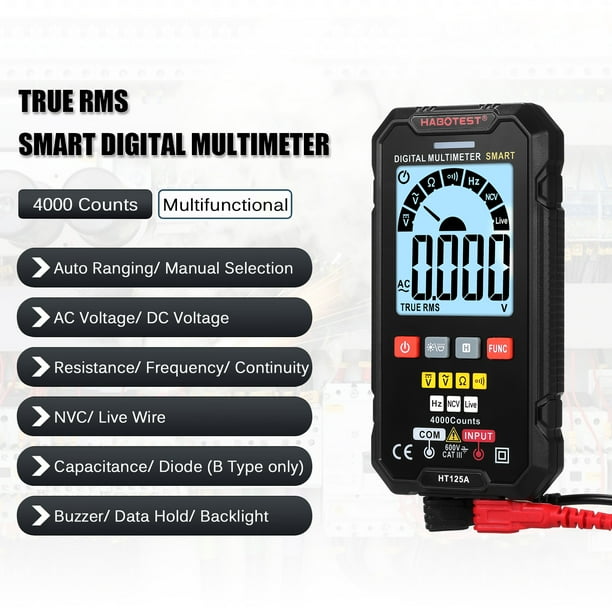 Multimètre numérique intelligent voltmètre automatique AC/DC à