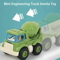 thumbnail image 3 of Engineering Truck Toys Simulation Excavator Dump Truck Mixer Trucks Inertial Drive Forward Vehicle Toy No Battery Required Mini Construction Vehicle Model Boy Toy Children Gift, 3 of 6