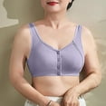 thumbnail image 5 of Womens Everyday Bras, Daisy Bras for Older Women Comfort Soft Breathable Bra Wireless Front Closure Bras Plus Size M-5XL, 5 of 8
