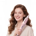thumbnail image 2 of Curling Iron,Automatic Rotating Hair Curler,Professional Curling Wand Fast Heat Up,Beach Curls for Women,Ideal Gifts for Women,Pink, 2 of 10