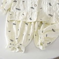 thumbnail image 5 of BLVB Toddler Baby Girls Fall Clothes Printed Long Sleeve Lace Button up Shirt Tops Pants Set Infant Kids Cute Outfits(Beige,1-2Years), 5 of 5