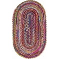 thumbnail image 2 of 8x10 Ft Oval Multi Cotton Area Rug, Hand-Woven, Reversible, Farmhouse Boho Style, Durable & Pet-Friendly Rug for Living Room, Dining Room, and Bedroom, 2 of 4