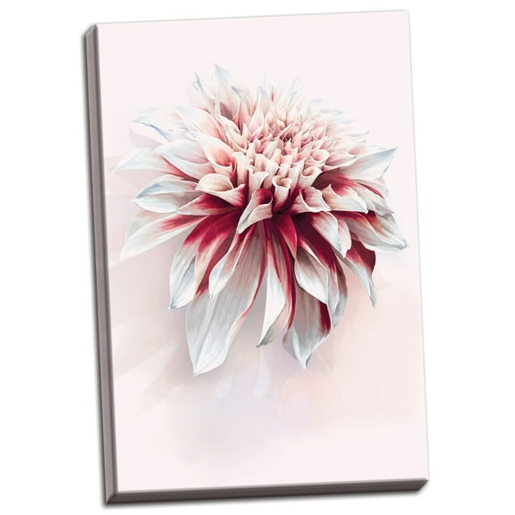 Gango Home Decor Vertical Water Dahlia by Incado (Ready to Hang); One 12x18in Hand-Stretched Canvas