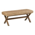 thumbnail image 3 of Mahogany Legs with Chestnut - Seagrass Woven Bench - Casual Indoor Decor - Enhance Home Ambiance, 3 of 4