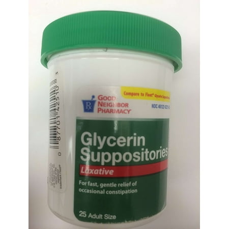 Glycerin Suppositories Laxative for Adults 25 Ct