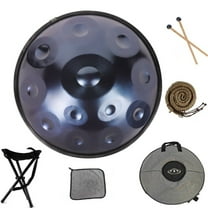 Latourreg 440HZ D Minor 22 Inch Blue 12 Notes Hand Pan Percussion Musical Drum with Soft Bag