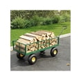 thumbnail image 2 of Qinaqin 900-Lbs cm de Alturaeavy- Profundidaduty Garden Carro con Removable Malla Sides Steel Utility Anchoagon Ajustable Alturaandles y 10-Inch Pneumatic Tires para Outdoor Lawn, 2 of 4