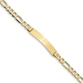 thumbnail image 1 of 14k Flat Figaro Link ID Bracelet (Weight: 7.63 Grams, Length: 7 Inches), 1 of 3