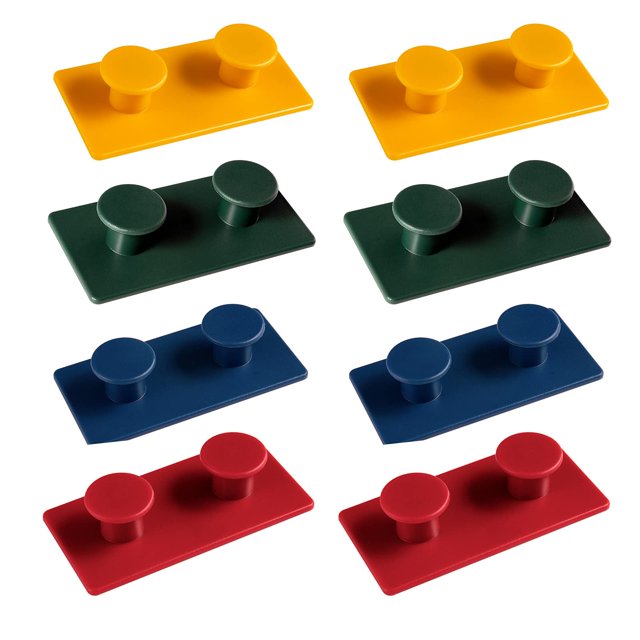 Gancho de pasta multicolor, 8 Uds. Perchas decorativas fuertes, ganchos de pared adhesivos para colgar, ganchos de plástico coloridos para mochila