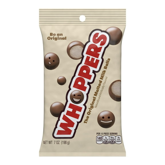 Whoppers Malted Milk Balls Candy, Bag 7 oz