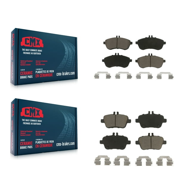 CMX Front Rear Ceramic Brake Pads Kit for Car 2012-2015 Mercedes-Benz SLK250 Without Sport Package KCX-100263