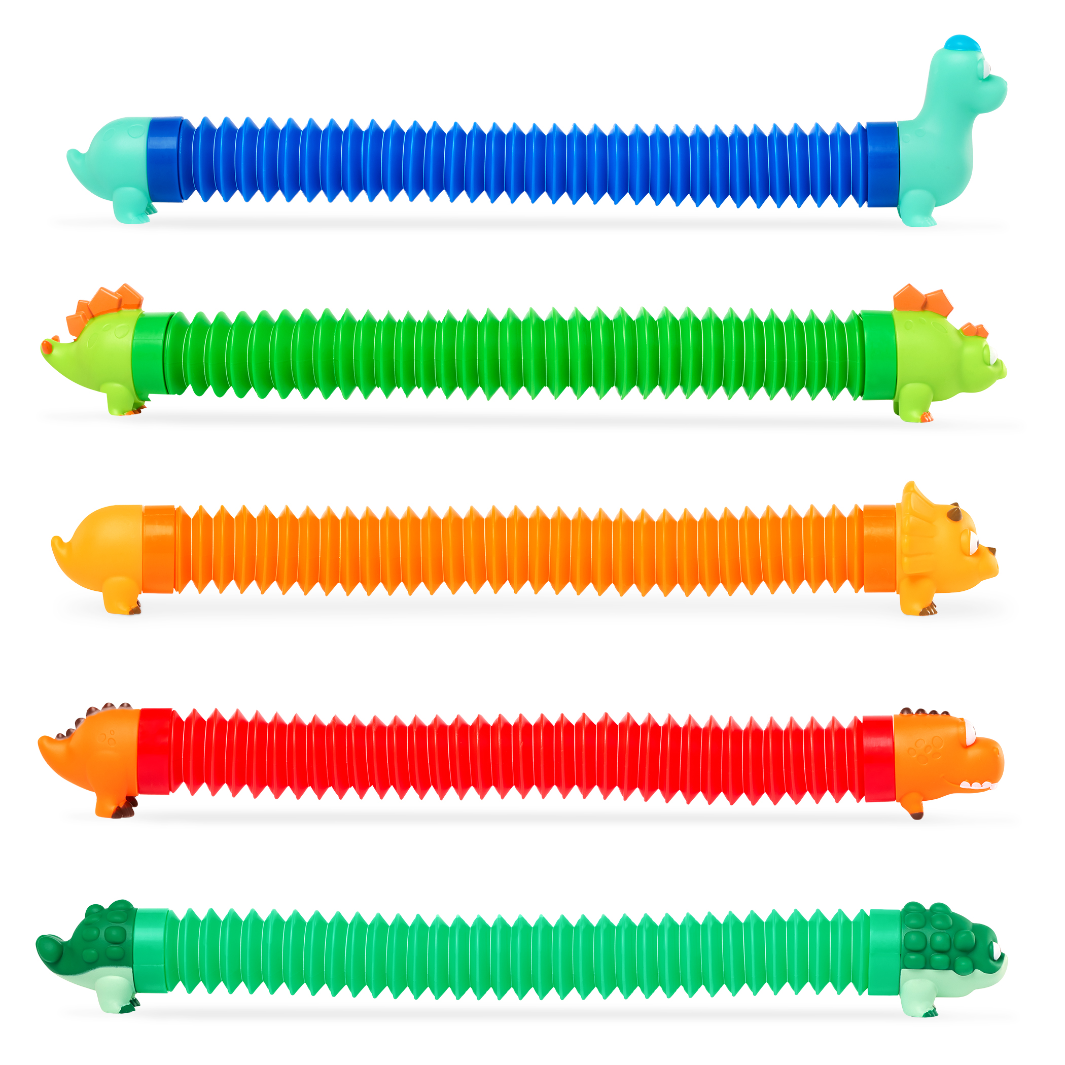 Battat Li'l Dino Buddies Tubos Sensoriales de Dinosaurios 15 Piezas, Juguetes para Niños Pequeños y Preescolares de 2 Años o Más 7