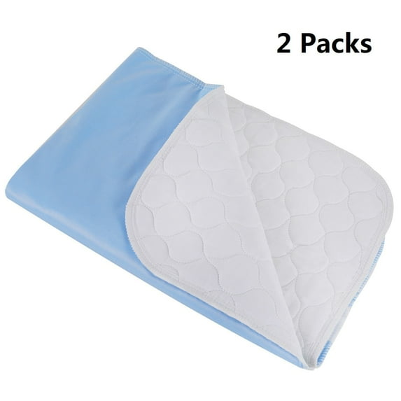 Lymneth Reusable Underpad Washable Extra Absorbency Waterproof Bed Pad Incontinence Protection 24"x36" 2Pack