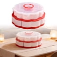 thumbnail image 3 of SIfdSeng Divided Serving Tray That for Dips & Party Appetizers Rotating Snack Container with Lid Lazy Organizer Veggie Fruit Tray for Kitchen Travel and and Picnic, 3 of 8