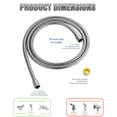 thumbnail image 5 of 79 inches Extra Long Kinkless Chromed Flexible Stainless Steel Shower Hose - Replacement for Handheld Showerhead Hose, 5 of 7