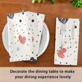 thumbnail image 4 of JSTEL Polka Dot Hearts Cloth Napkins Set of 4, 20x20 Inch Washable and Reusable Napkin for Decoupage Dinner Party Everyday Use, 4 of 6