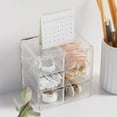 thumbnail image 5 of Small Drawer Organizer for Desk,Desktop Drawer Organizer with 6 Clear Drawers, Plastic Desktop Storage Drawers,Desktop Handheld Account Transparent Drawer Storage Box Student Desk Organizing Box, 5 of 6