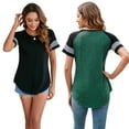 thumbnail image 2 of Women's Short Sleeve Shirts Crewneck Loose Casual Summer Cotton Tees Tops, 2 of 7