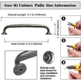 thumbnail image 2 of Goo-Ki 6 Pack Weathered Nickel Drawer Handles , 5''Hole Center Antique Silver Cabinet Pulls Handle for Dresser Cupboard for Kitchen Rustic Improvement Pulls, 2 of 4