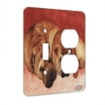 thumbnail image 1 of KuzmarK™ 2 Gang Single Toggle / Single Duplex Wall Plate - Chinese Shar Pei Mother and Daughter Art by Denise Every, 1 of 1