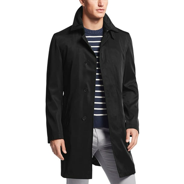 Calvin Klein Men's X Mail Slim-Fit Raincoat with Removable Liner -Black -  48R 
