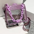 thumbnail image 2 of Bolsos PVC Bolsos para Mujer Con Diamantes Imitación Bolsos Personalidad (rosa), 2 of 8